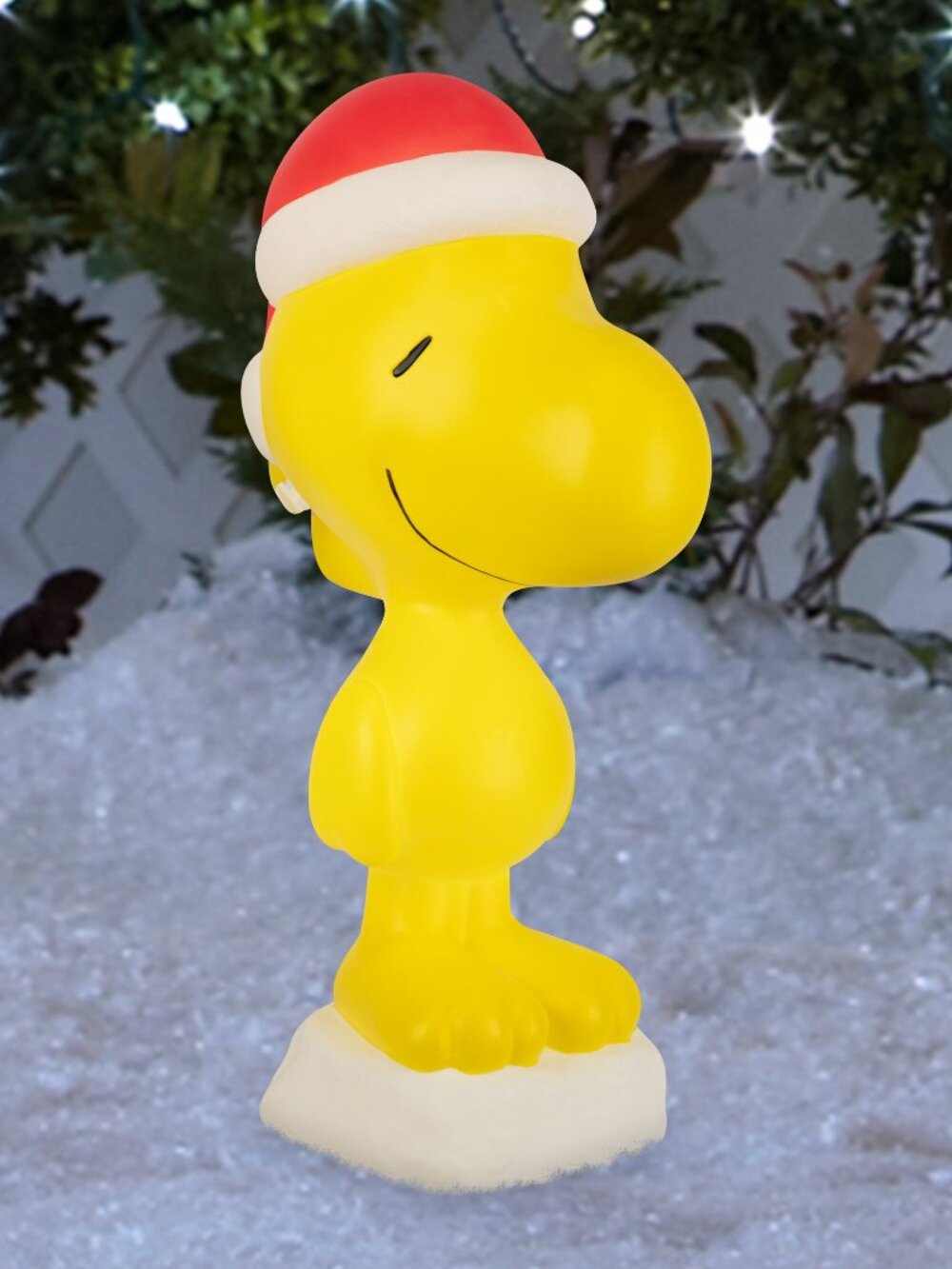 Blow Mold Decor Woodstock with Santa Hat 22 in NEW